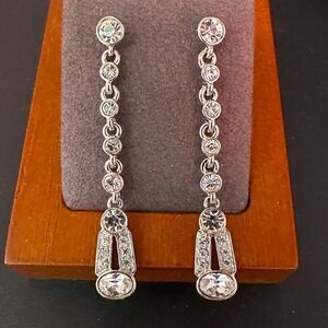 Givenchy Crystal Dangle Drop Earrings Vintage style